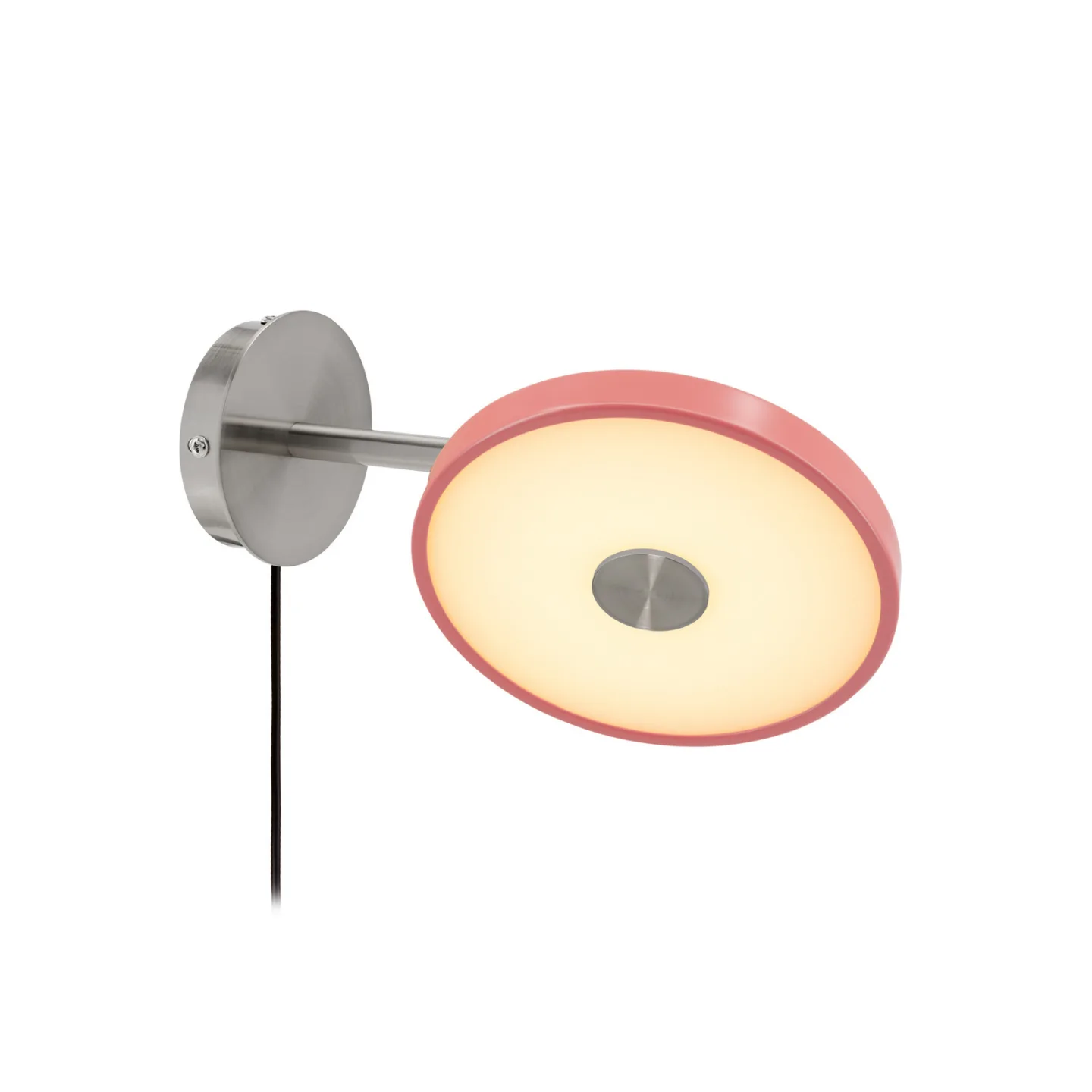 Asteria Short LED-Wandlampe, rosa, Stahl, Stecker - UMAGE - Wohnzimmer - Design - Metall - Einflammig