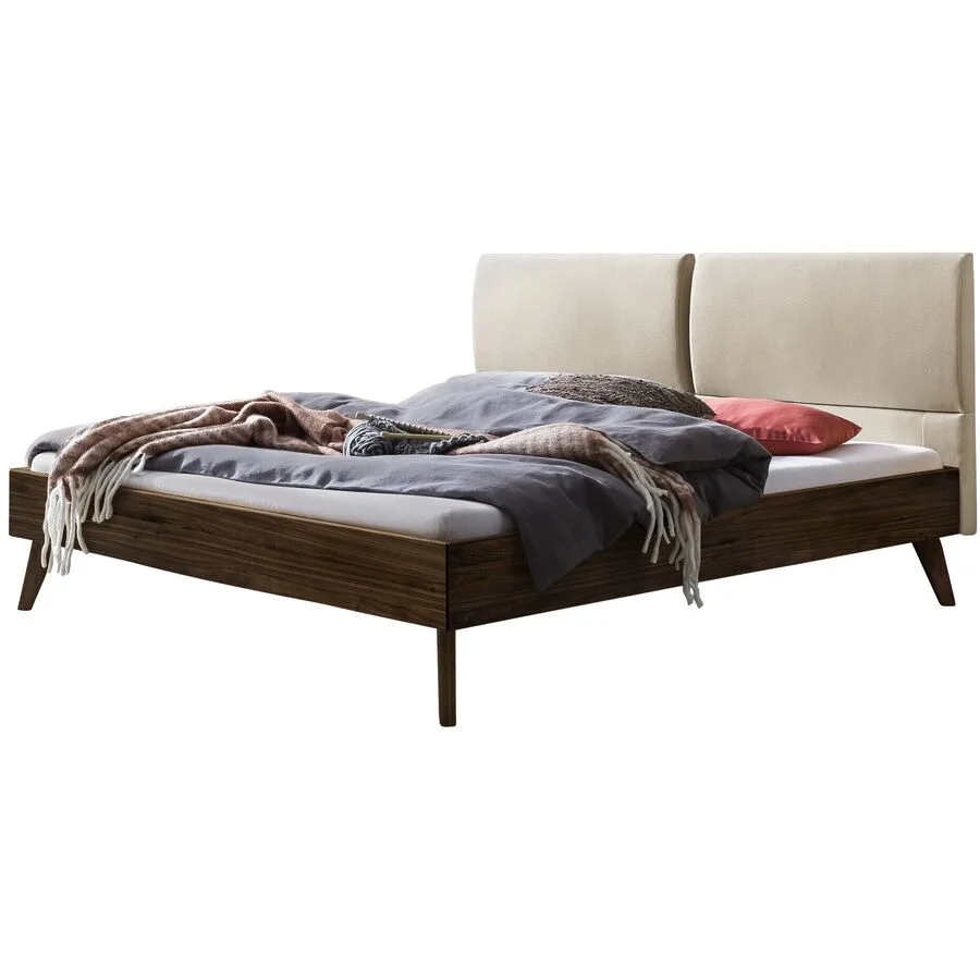 Hasena Bett Gunter Braun Holz 140 x 200 cm - Farbe: Nussbaum