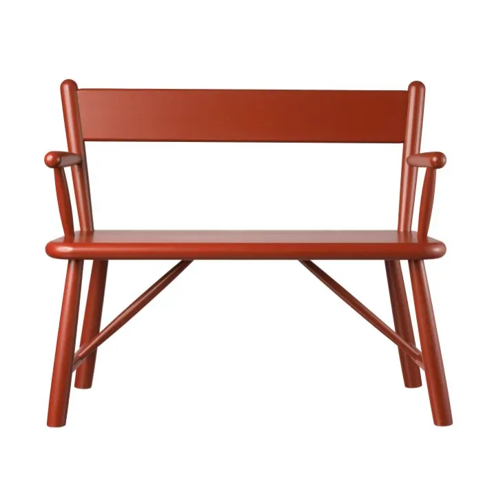 FDB Møbler P11 barnbänk Beech red painted