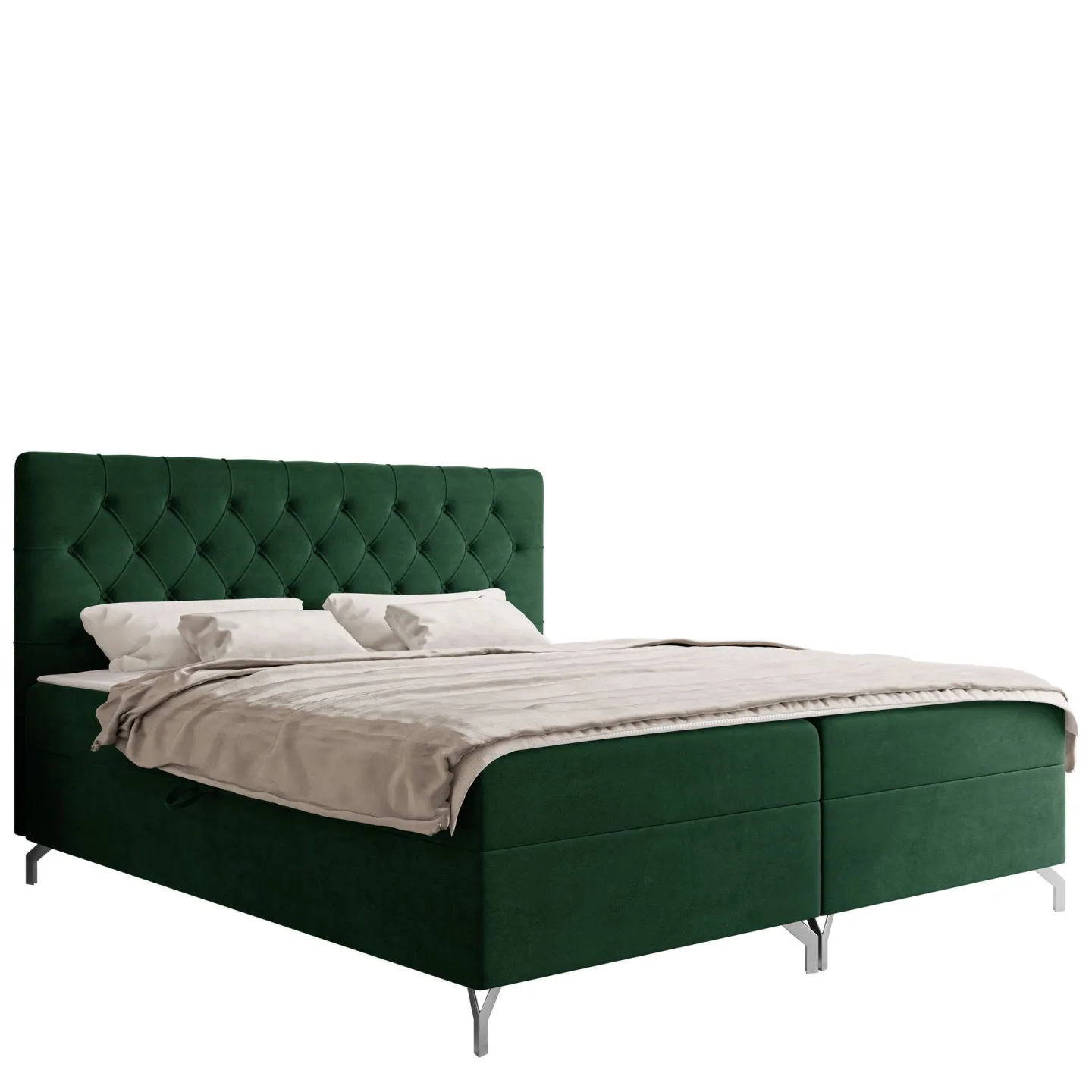 Mavik Sängpaket Kontinentalsäng med förvaring 160x200 cm - grön