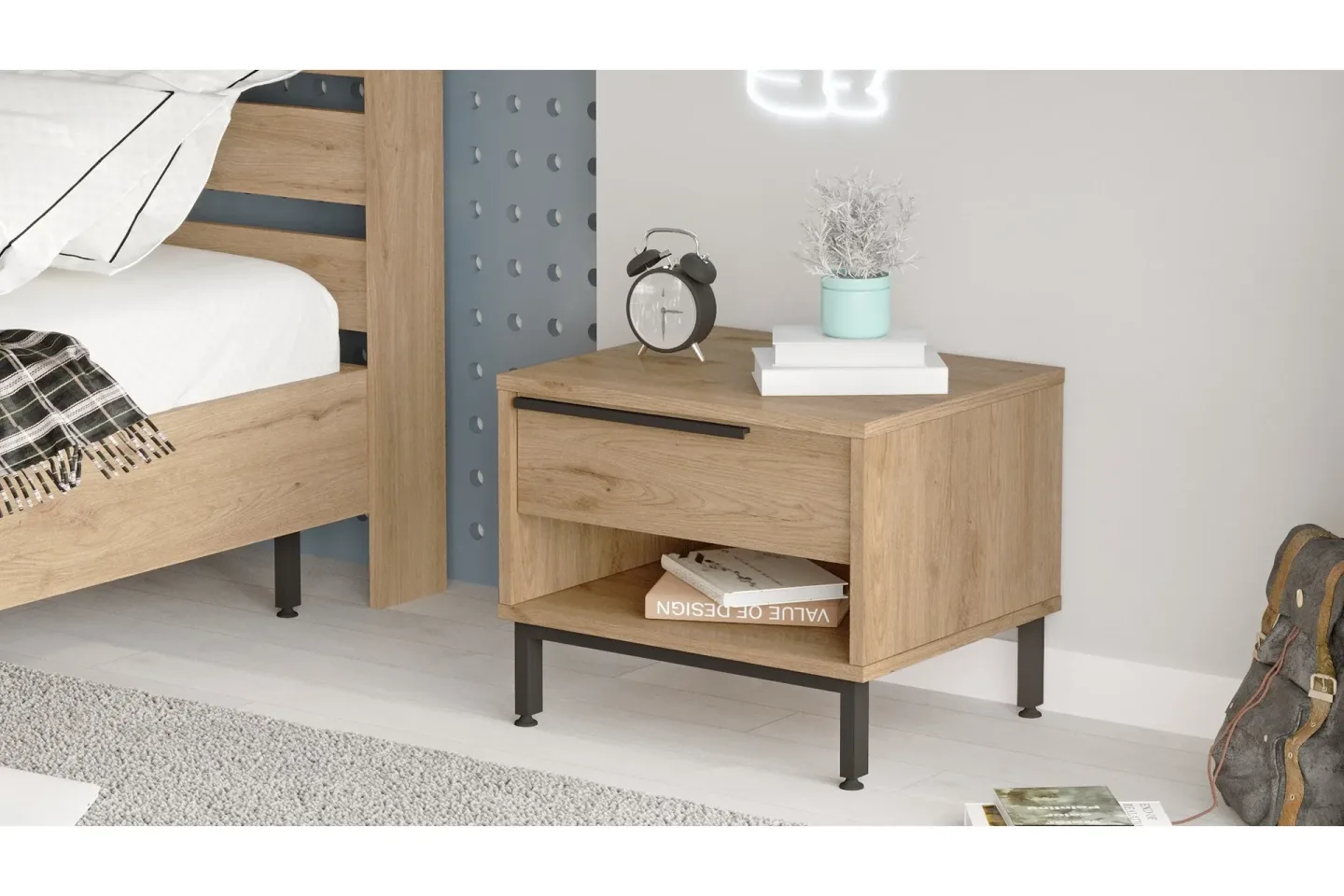 Liyakat Sängbord 53,6 cm - Valnöt
