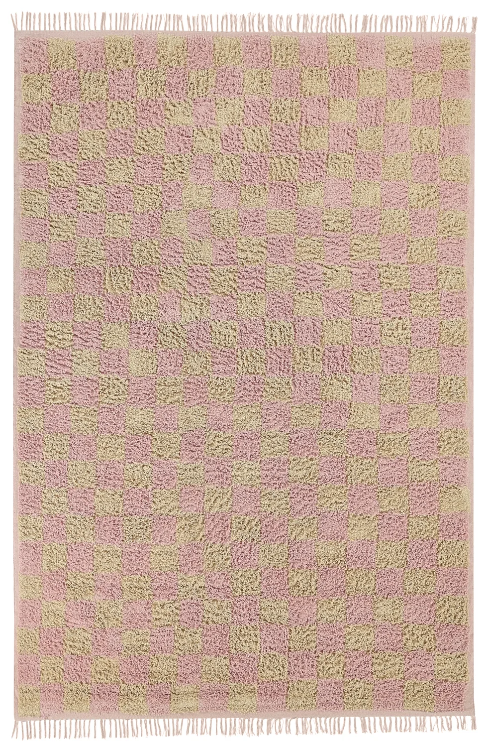 Ryetepper - Elsey Natural Cotton Shaggy (rosa/oransje) (Størrelse: 160 x 230 cm)