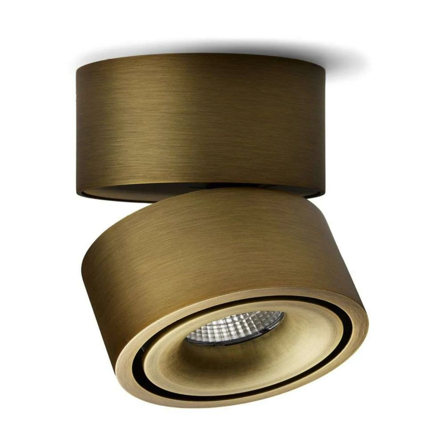 Easy W100 LED Aufgesetzter Spot Brushed Brass - Antidark - Wohnzimmer - Aluminium