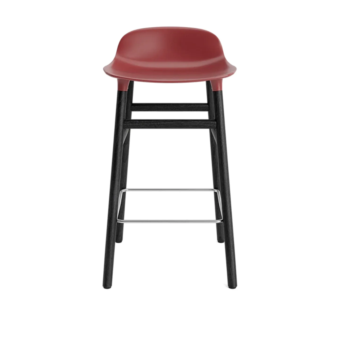 Normann Copenhagen - Form Barstool 65 cm Black Oak Red - Barstolar - Simon Legald - Röd - Trä/Plast