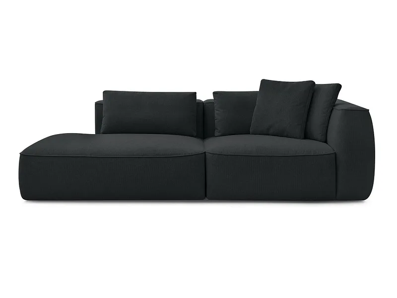 3er Sofa BOBOCHIC LEOPOLD Stoff chiniert dunkelgrau