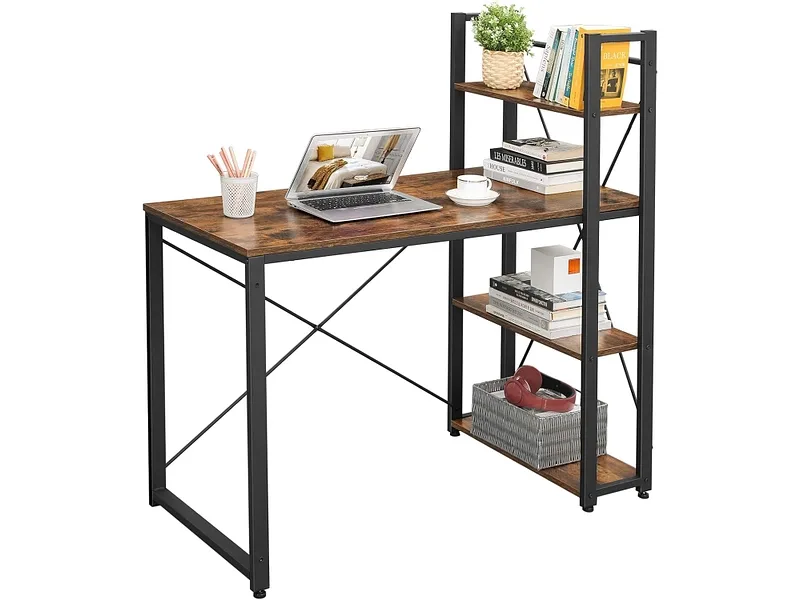 Schreibtisch SONGMICS RUSTIK 119.3x120x60cm braun