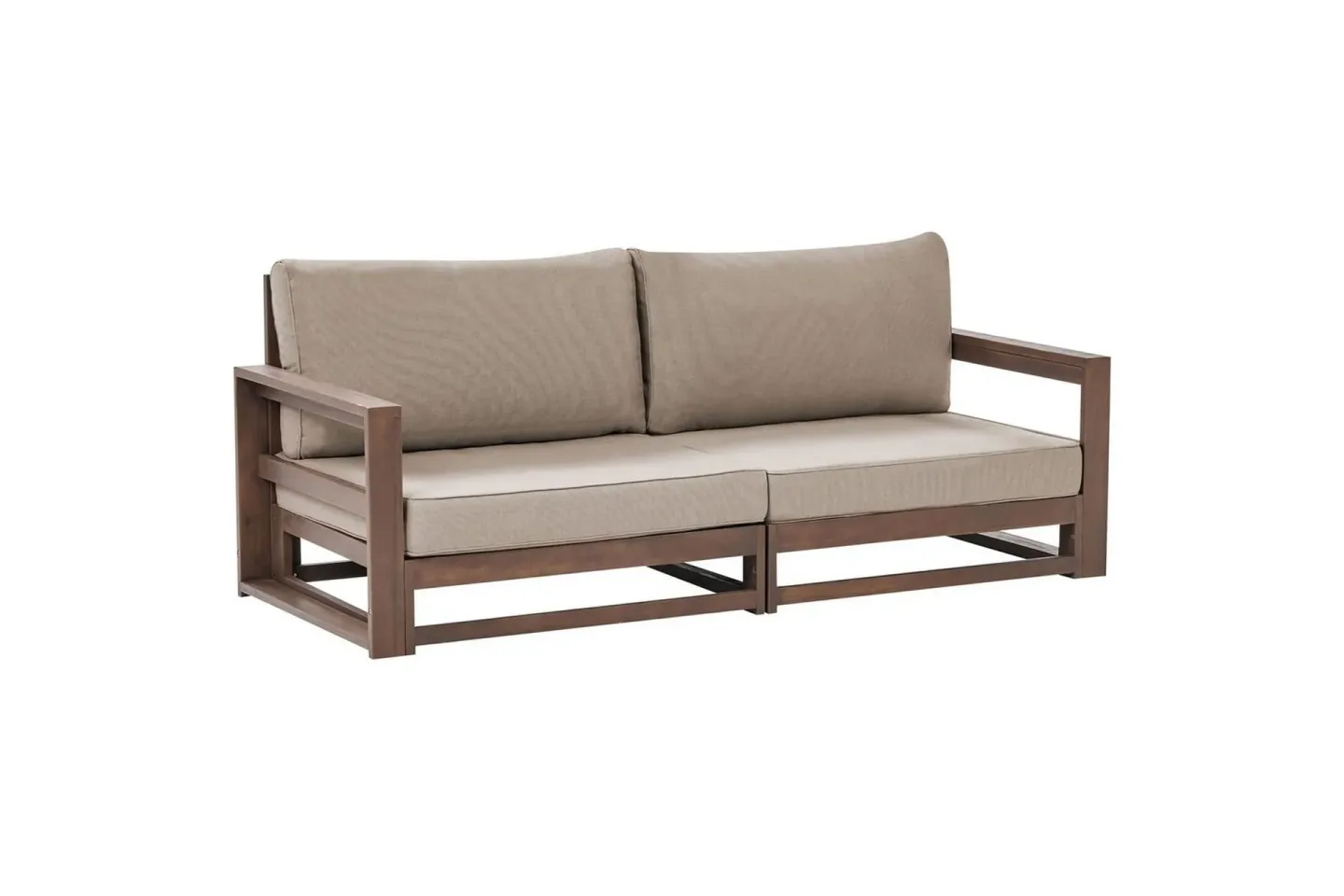 2-sitssoffa Timor Mörkt trä/grått/beige, Ja - Mörkt trä/grått/beige, Ja