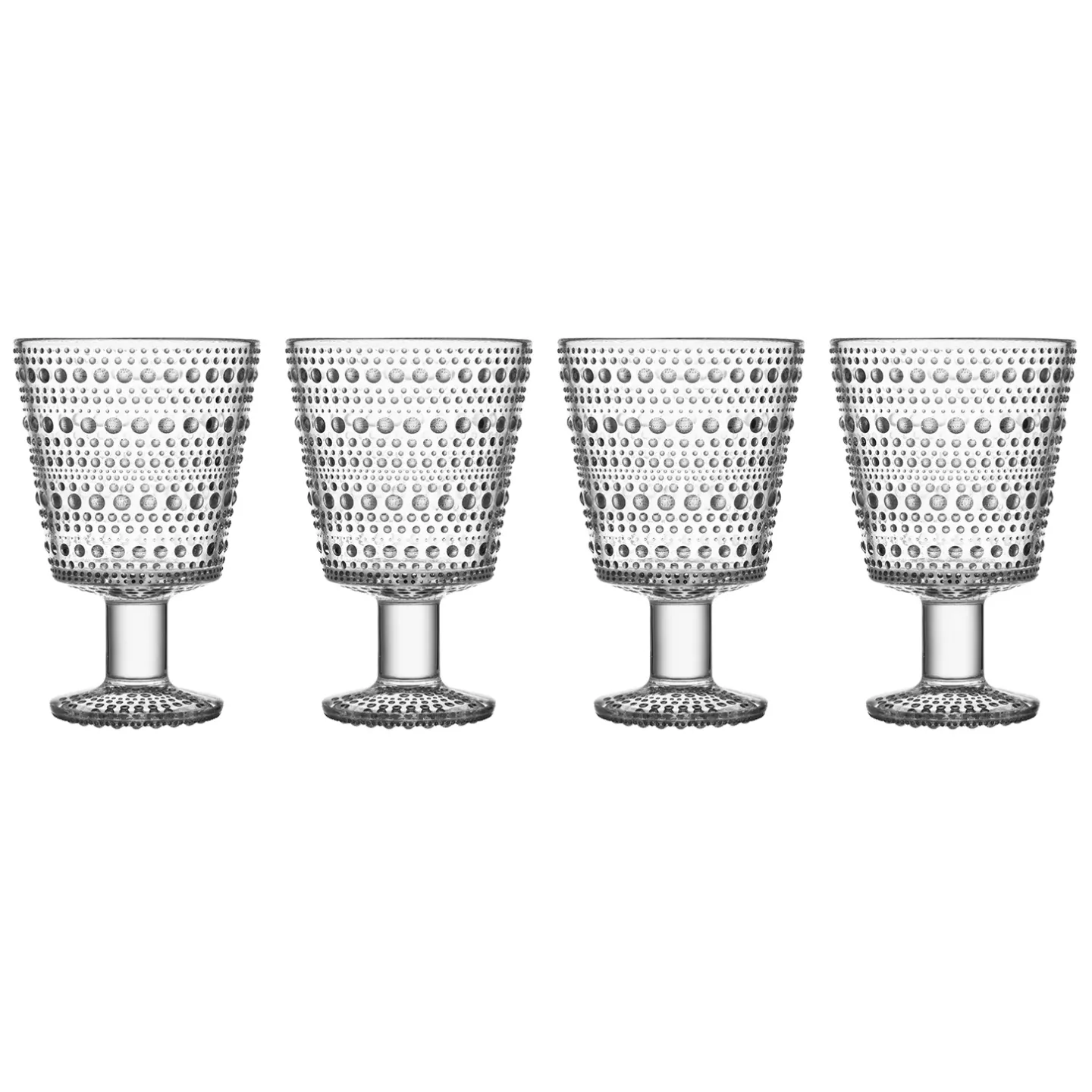 Iittala Kastehelmi dricksglas på fot 26 cl 4-pack Klar