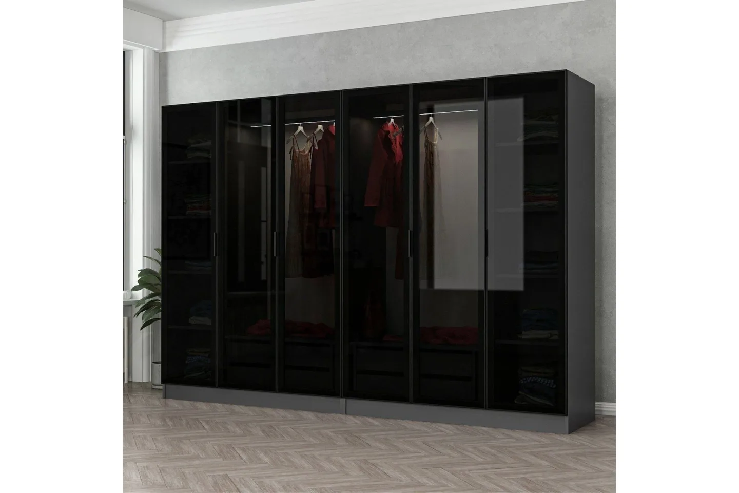 Fruitland Garderob 270 cm - Antracit
