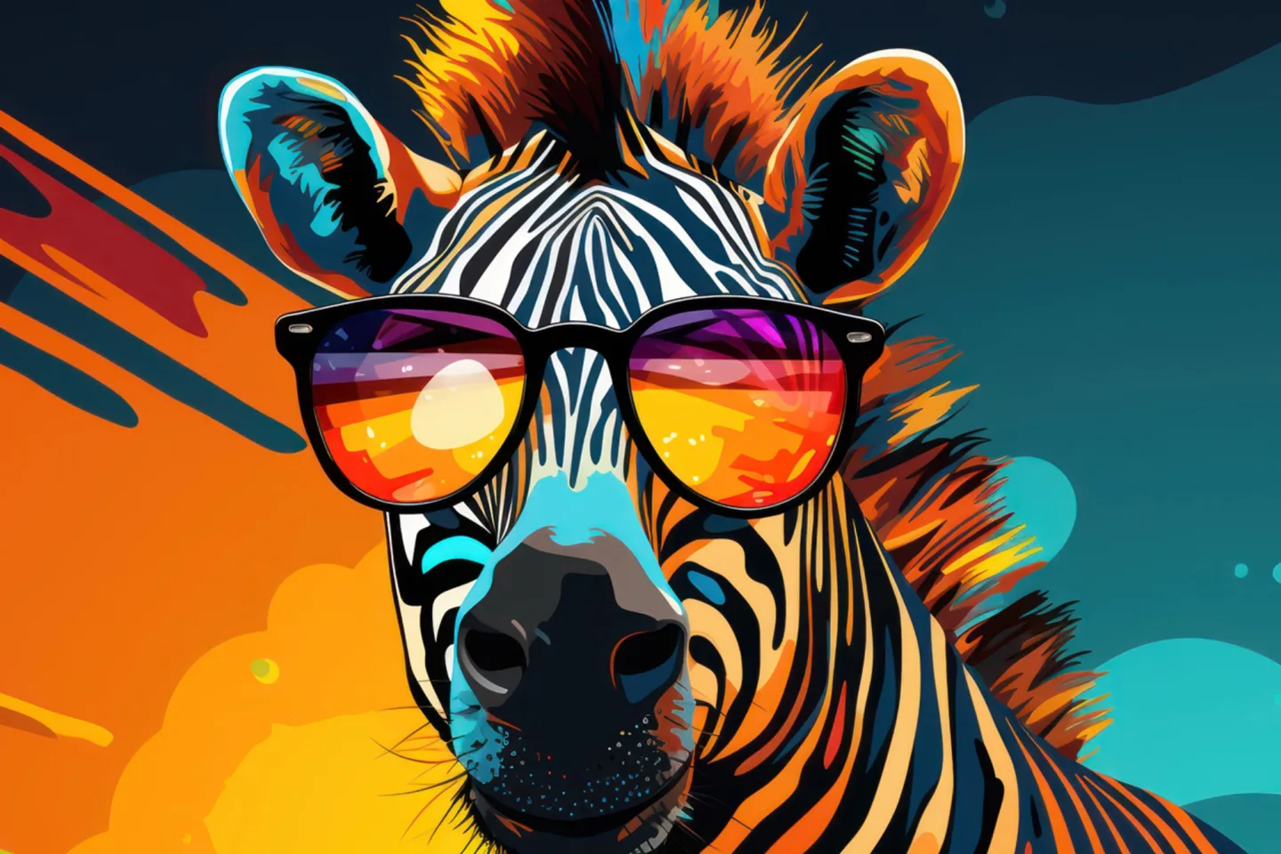 image LAND Canvas Groovy Zebra Stripes | Schubiger Möbel