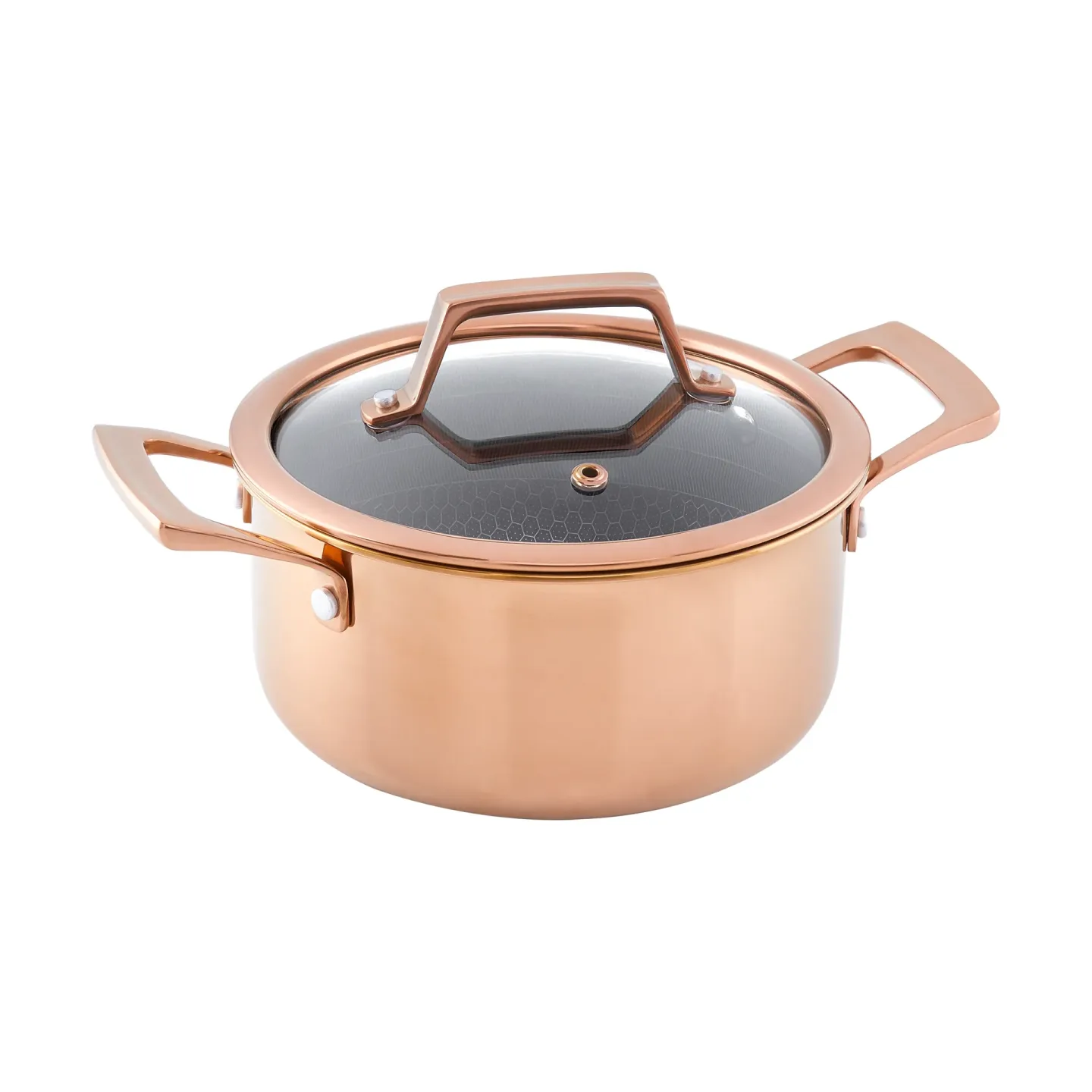 Hâws Hâws Santo Bräter mit Deckel Hybrid Coating 2,2 L Rose Gold