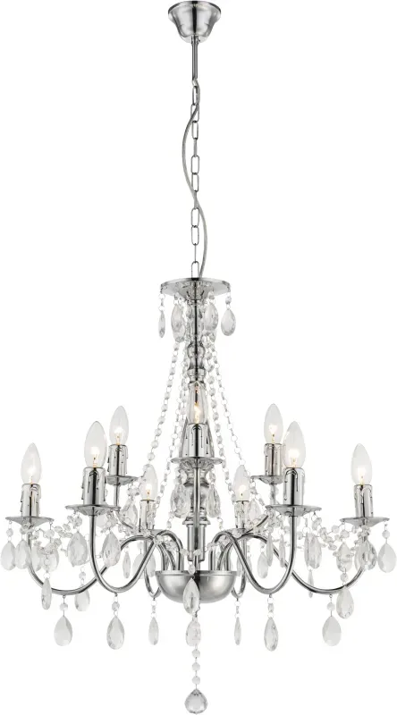 Globo Lighting - William Ø65 - Kristallkrona - Krom