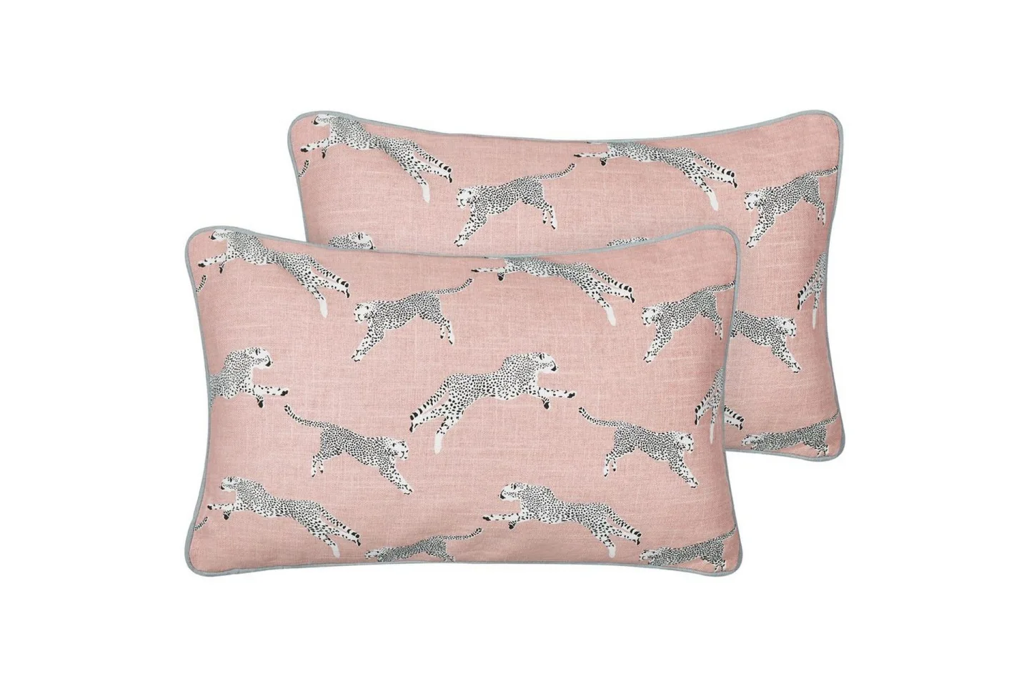 Prydnadskuddar Arales set om 2 Rosa/vit/svart/grå, Rektangulär - Rosa/vit/svart/grå, Rektangulär