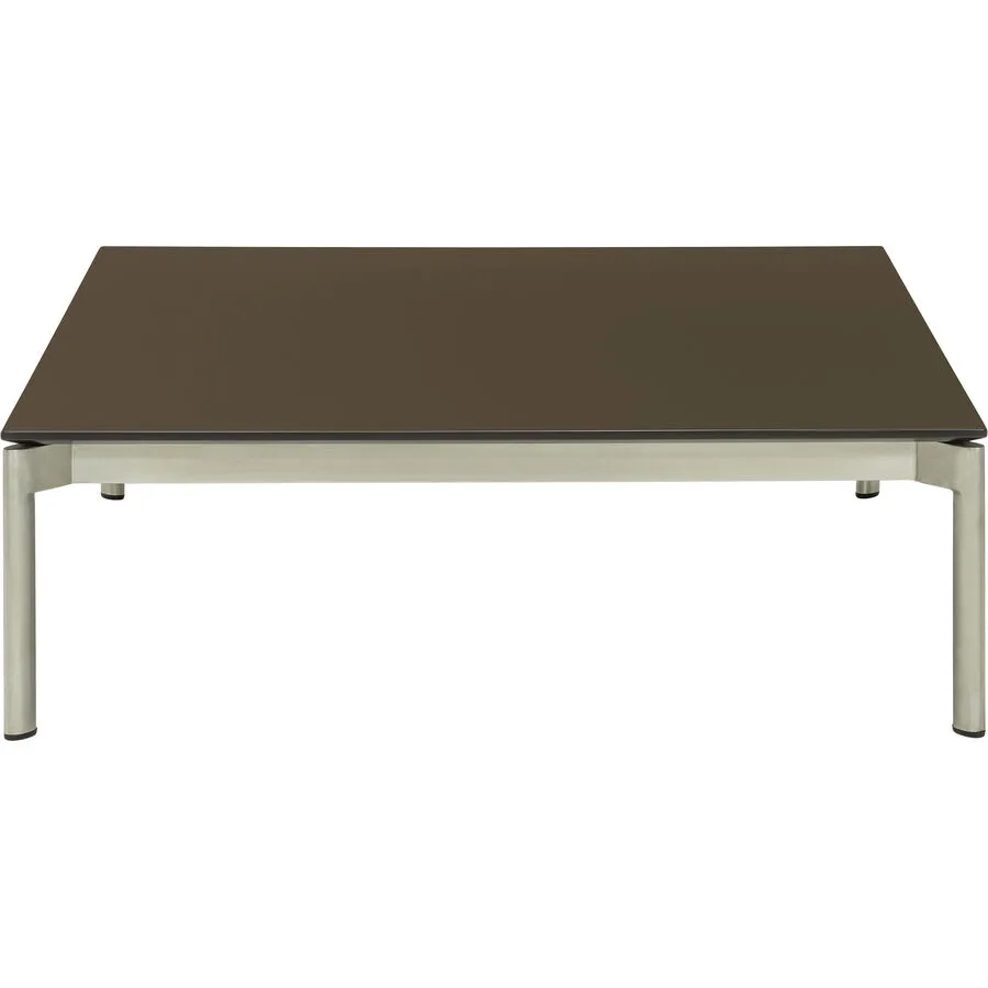 Loungetisch Samporia Braun Stahl 80 cm