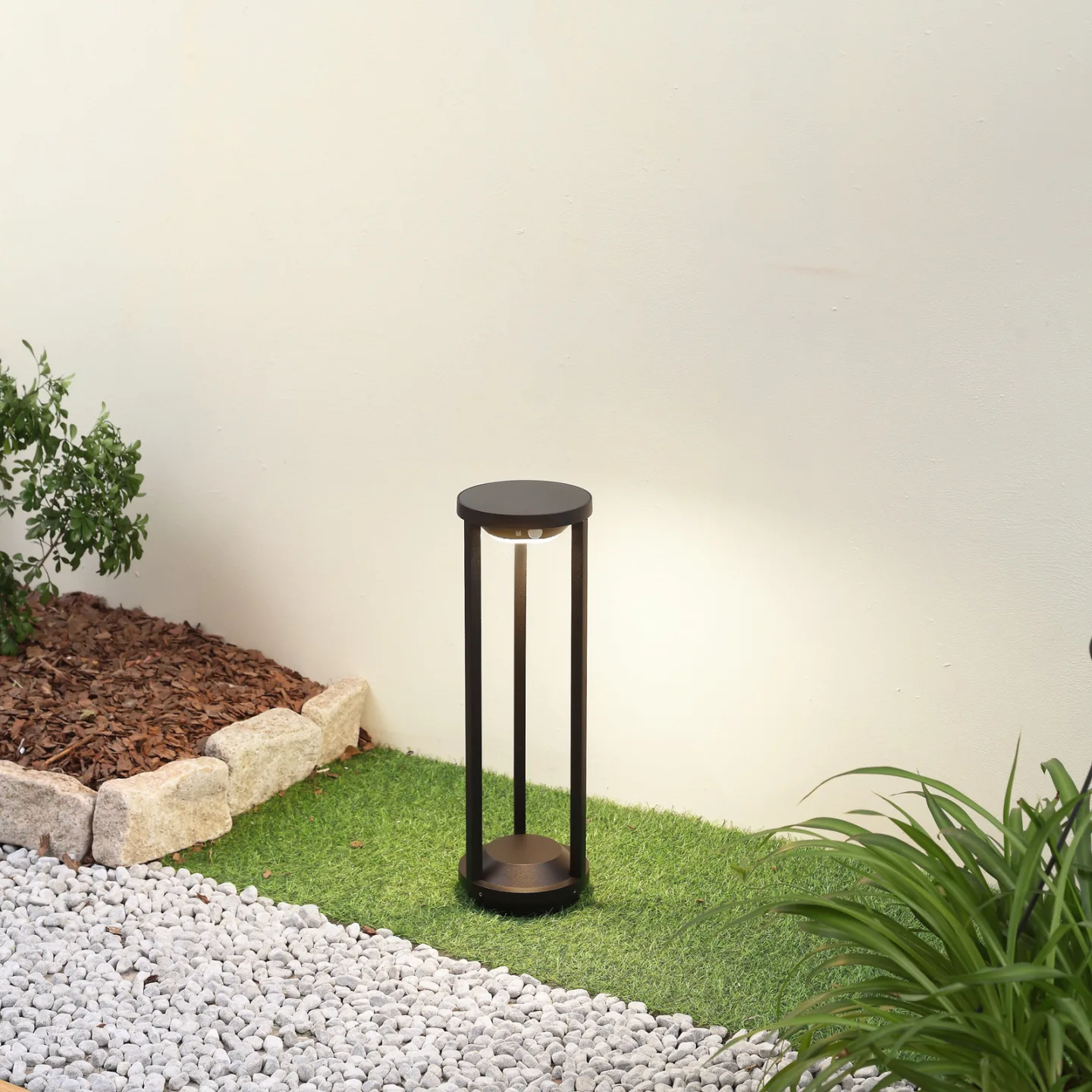 Nilea Round Solcelle Lampe W/Sensor Svart - Lucande - Terrasse - Moderne - Aluminium - Rund