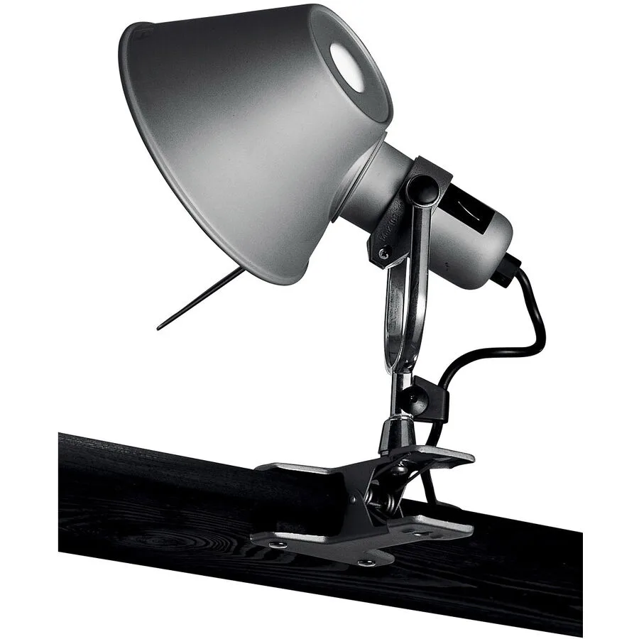 Designer-Wandlampe Artemide Tolomeo Pinza - Farbe: alufarbig - Material: Aluminium/Stahl - LED - Lichtfarbe: Extra warmweiss - LED Energiesparlampen