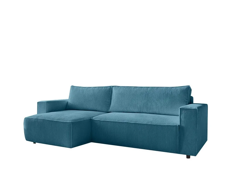 Ecksofa BOBOCHIC NIHAD Cord-Stoff hellblau