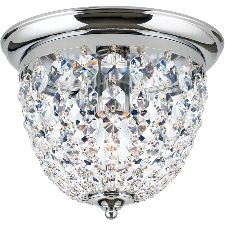 Briamond Deckenlampe Plafond Grau Stahl/Kristall 26 cm 22 cm - Farbe: Chrom/klar