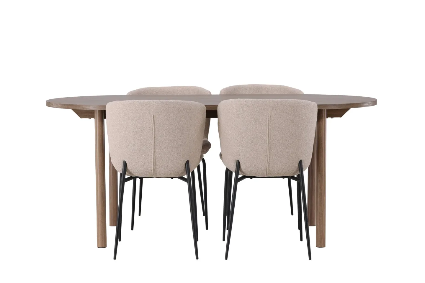 Andy Matgrupp 180 cm Oval med 4 Modesto stolar - Beige