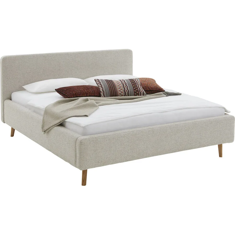 Bett Senja Beige Polyester 160 x 200 cm