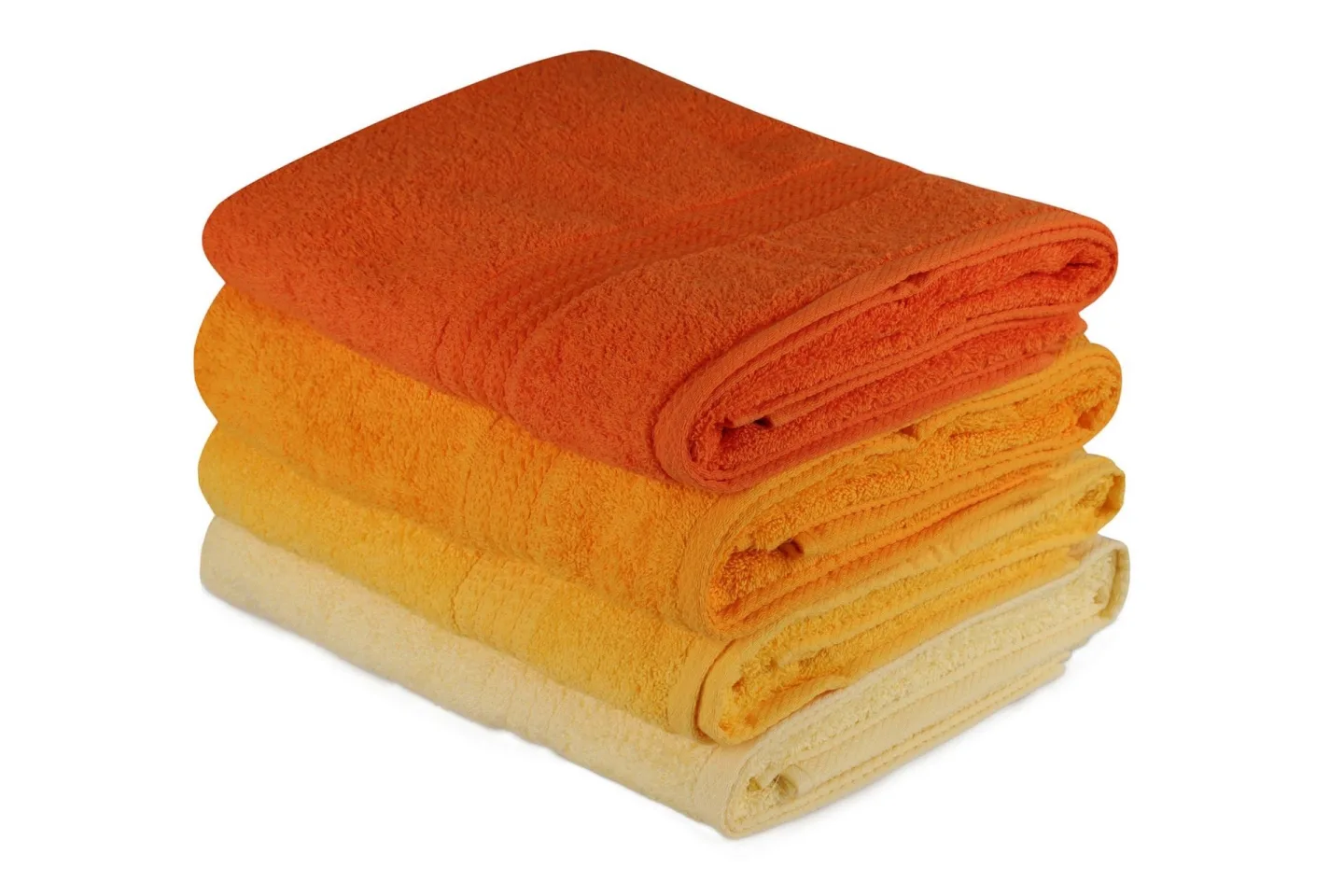 Hobby Badhandduk 70x140 cm 4-pack - Gul/Orange