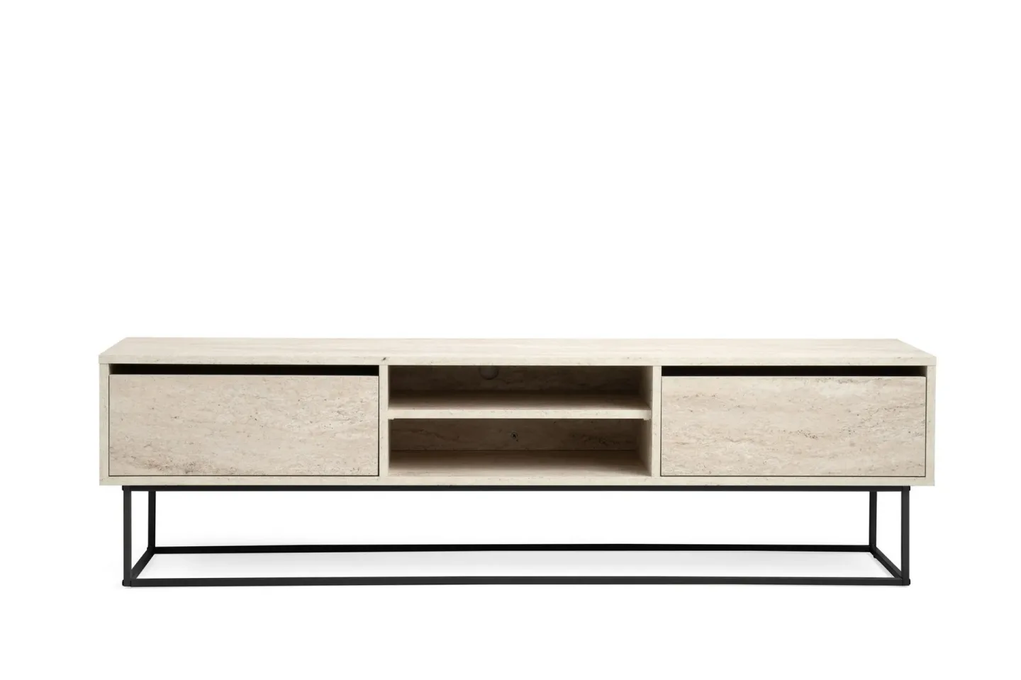 Tv-bänk Escape 180 cm - Svart/Marmor
