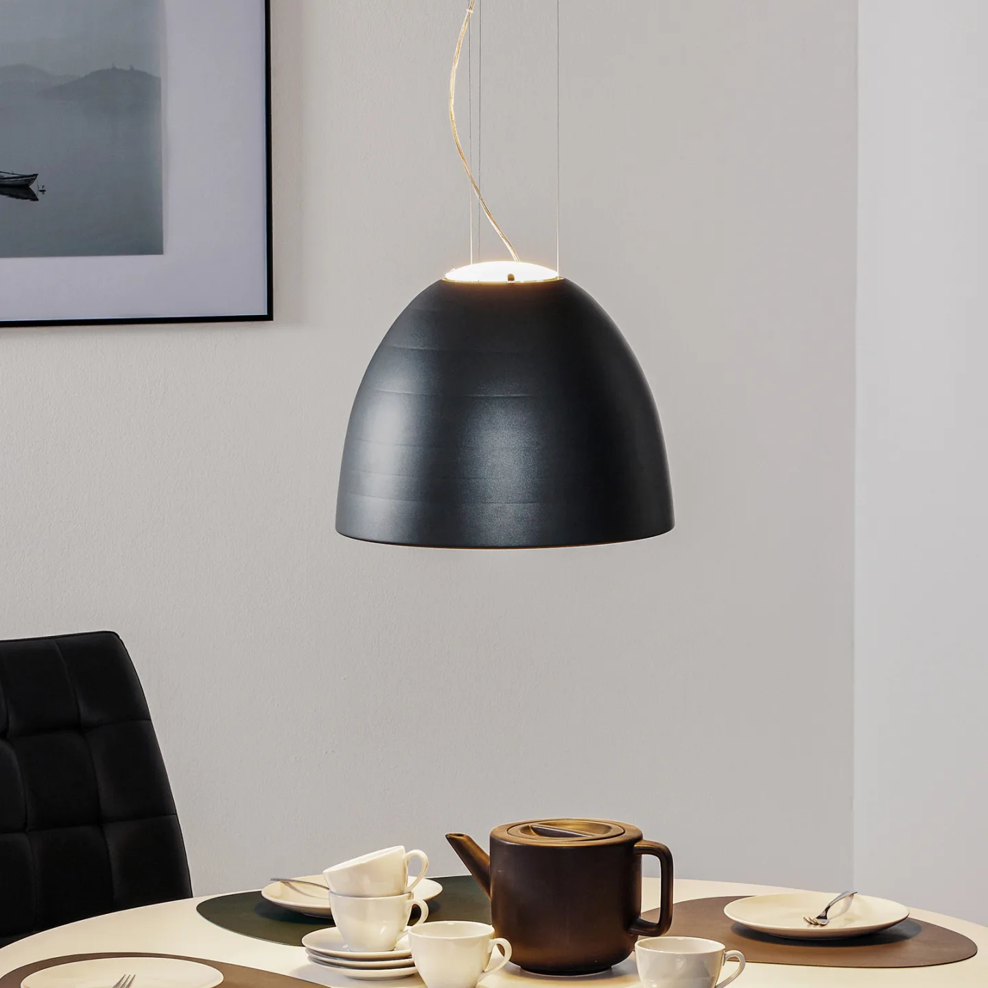 Nur Mini S Pendelleuchte Anthrazit - Artemide - Wohnzimmer - Design - Metall - Einflammig