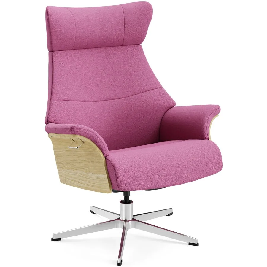 Conform Sessel Airness 31 pink Stoff, Eiche, Aluminium B 81 T 163 H 101 cm - Möbel Konfigurator: Traummöbel individuell zusammenstellen