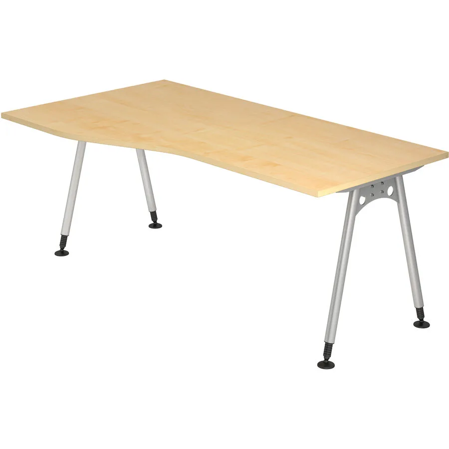 Schreibtisch Office Ahorn Holzwerkstoff Höhenverstellbar B 180 T 100 cm