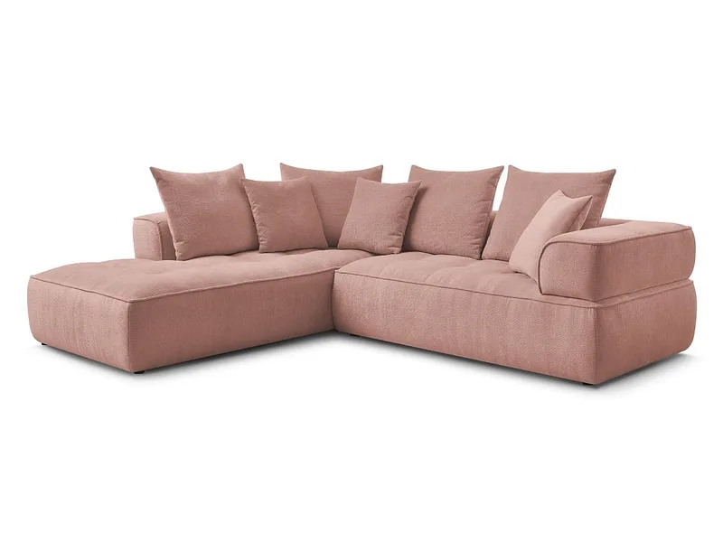 Ecksofa BOBOCHIC WHESLEY Stoff rosa