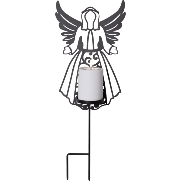 Star Trading - LED Gravljus Flamme Deco - Batteriljus - Svart