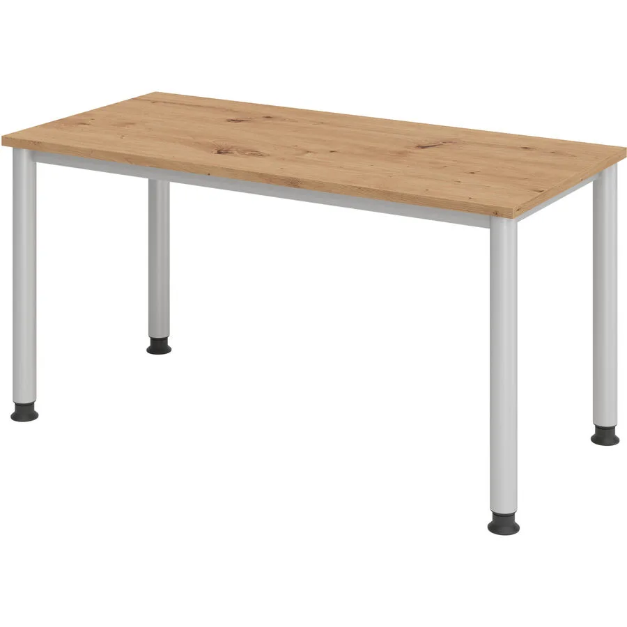 Schreibtisch Office Asteiche Holzwerkstoff Höhenverstellbar B 140 T 67 cm