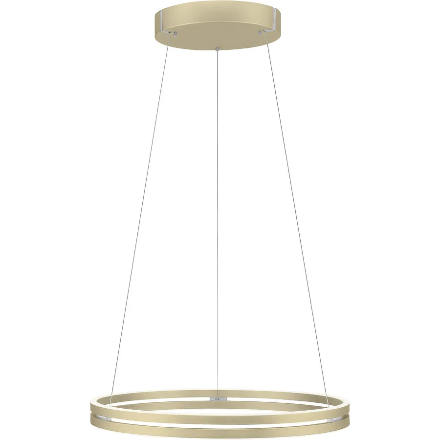 E-Loop LED-Hängeleuchte, ivory gold, Ø70 cm, Alu, CCT - PURE PURE E-Loop - Wohnzimmer - Modern - Metall - Mehrflammig