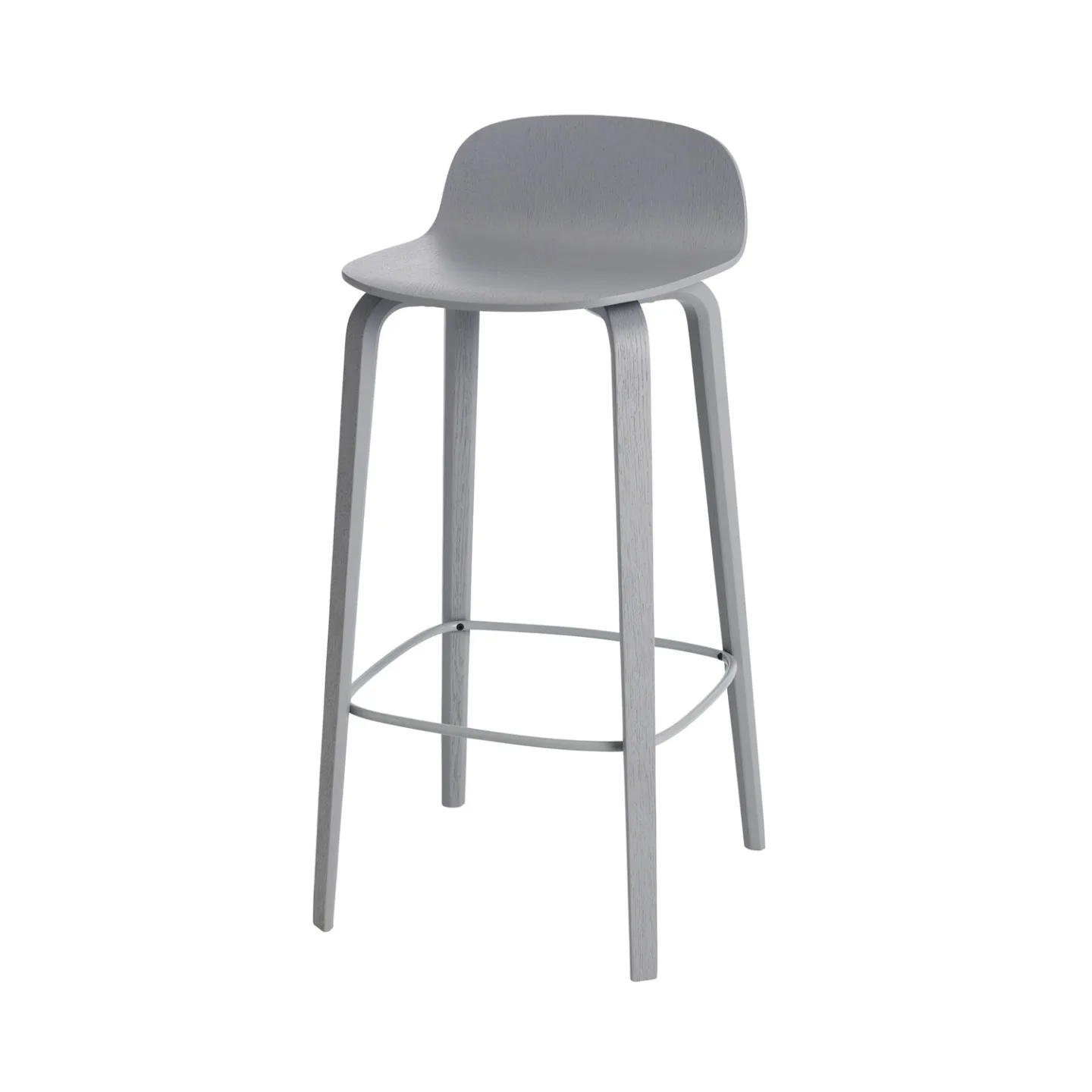 Muuto - Visu 75 cm Grey - Barstolar - Mika Tolvanen - Grå - Trä