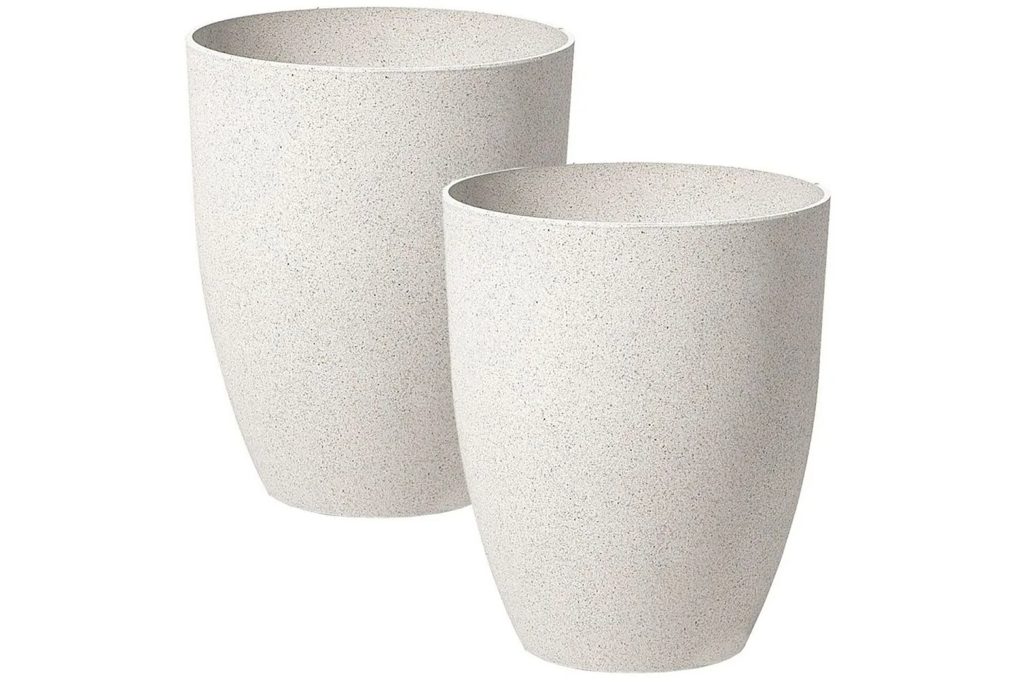 Trädgårdskruka Croton set om 2 Vit, 35x35x42 cm - Vit, 35x35x42 cm