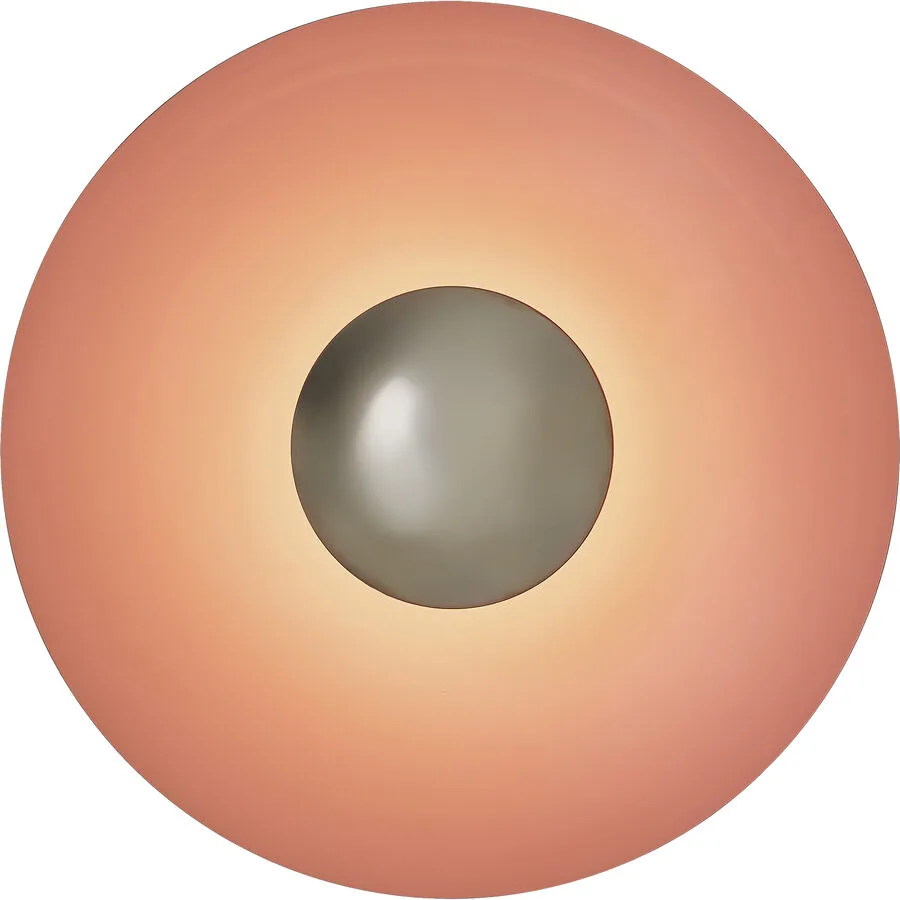 Wandlampe Liora Orange Kunststoff/Metall 40 cm 40 cm - LED - Lichtfarbe: Extra warmweiss - Material: Metall/Kunststoff - Wandlampe- LED