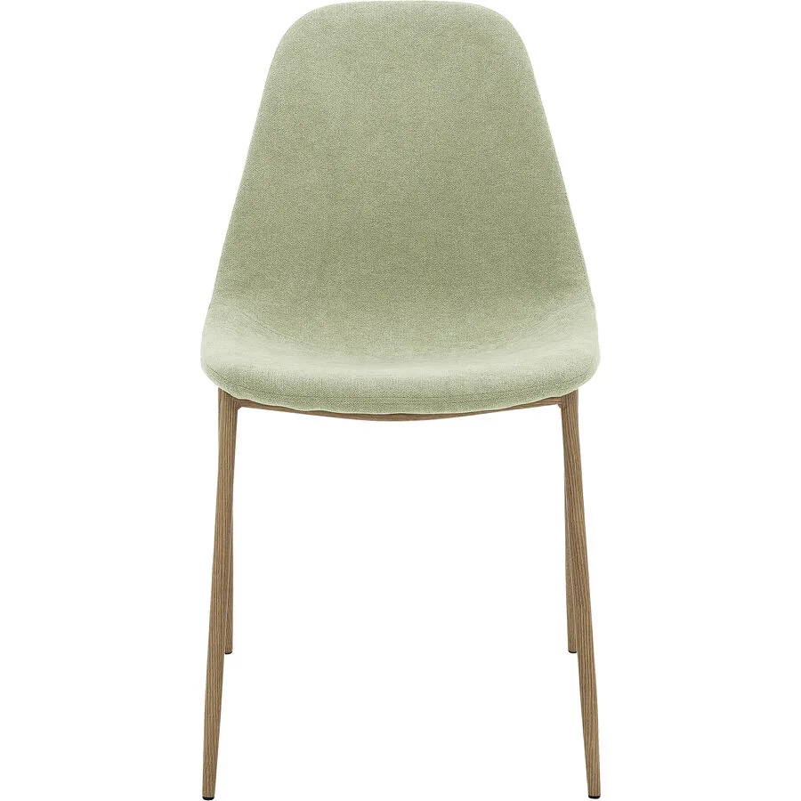 Stuhl Maris beige/ grün Stoff/Holz