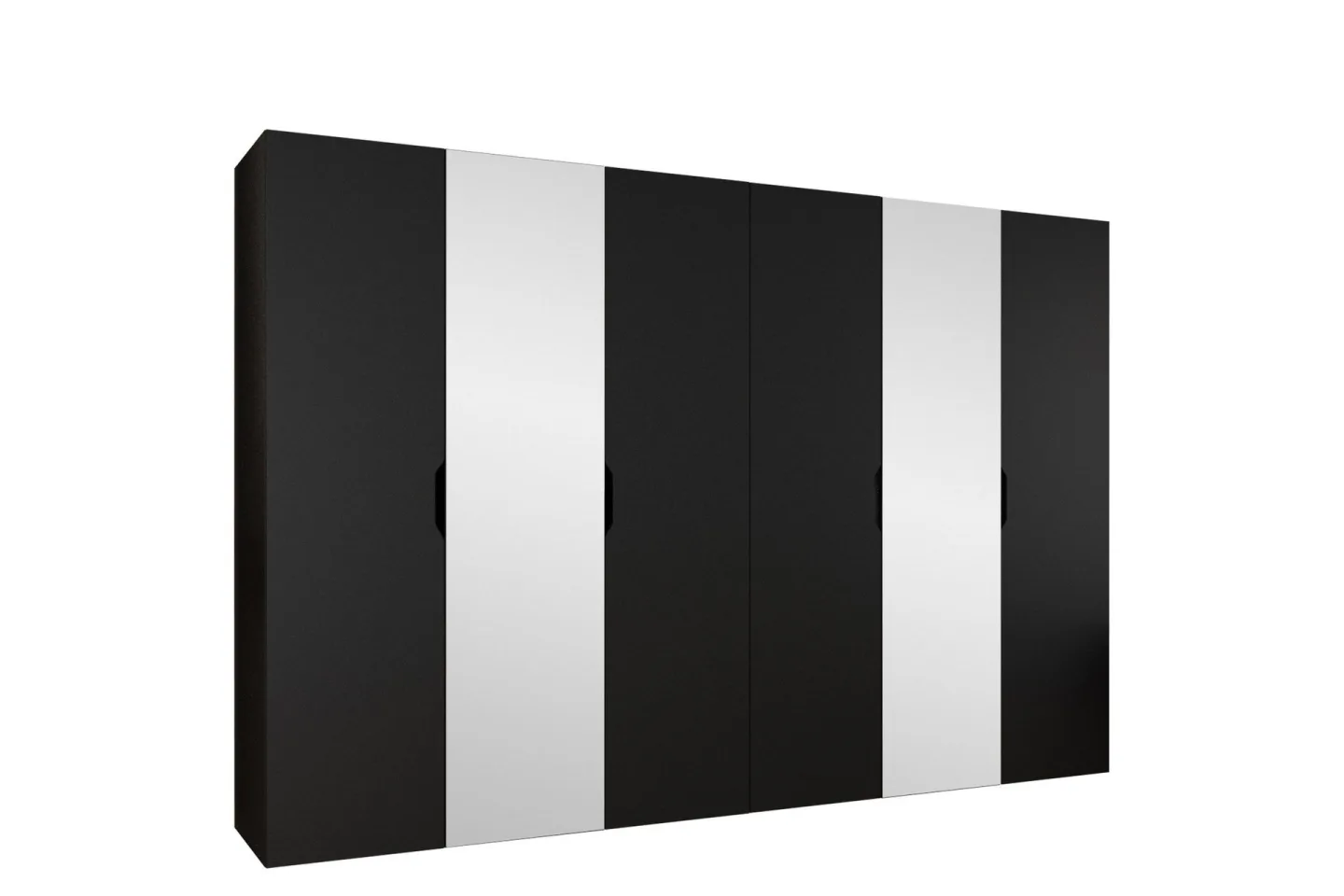 Abano Garderob m. Spegel 52x202 cm - Svart