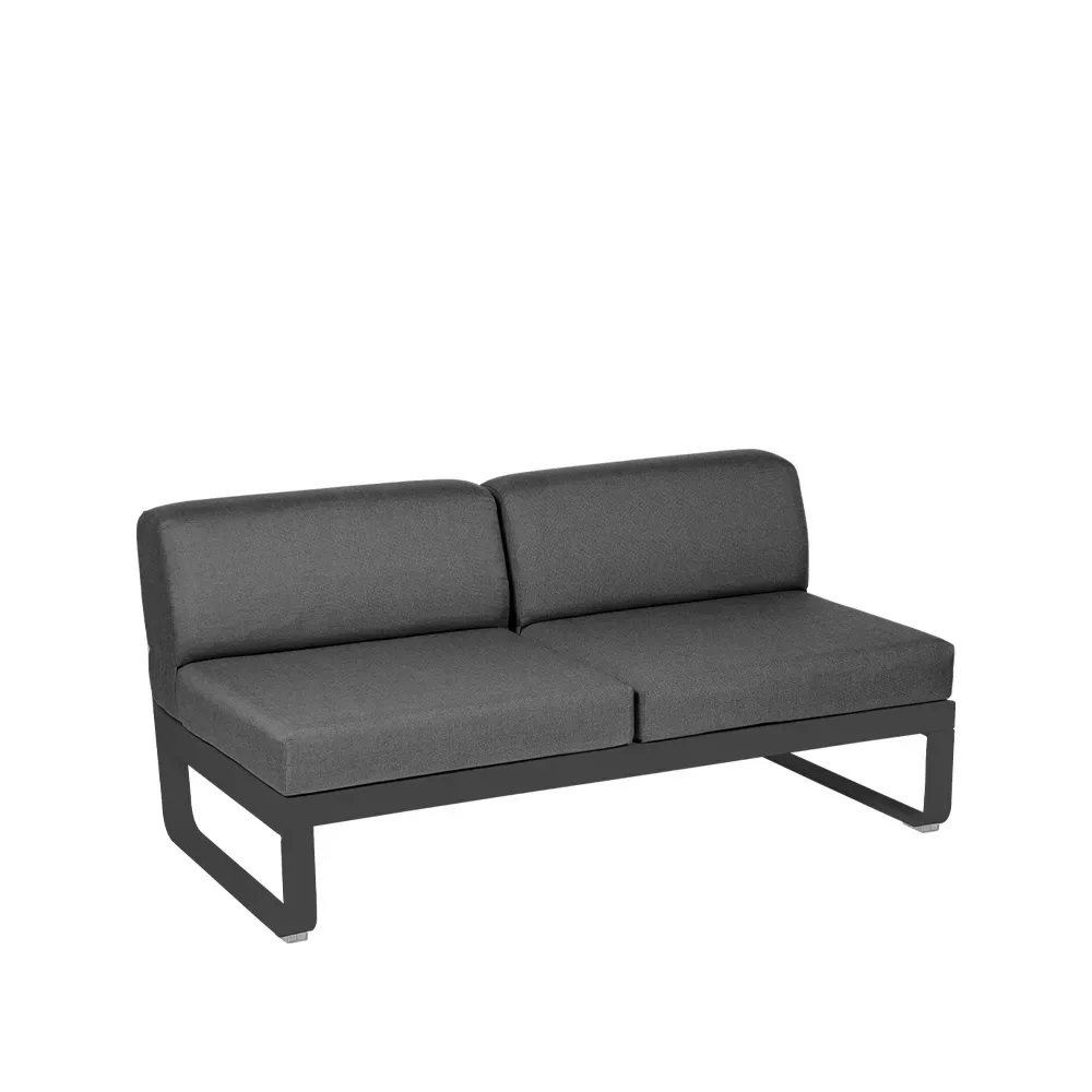 Fermob Bellevie Central modulsoffa 2-sits Anthracite (grå), graphite grey dyna