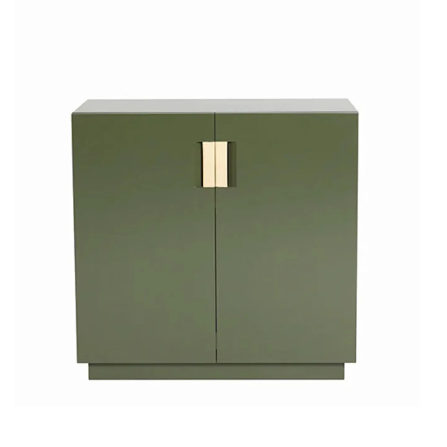 Asplund - Frame 80 Low Covered Doors - Green Khaki / Natural Leather - Skåp och vitrinskåp - Anya Sebton & Eva Lilja Löwenhielm 2011 - Grön - Läder
