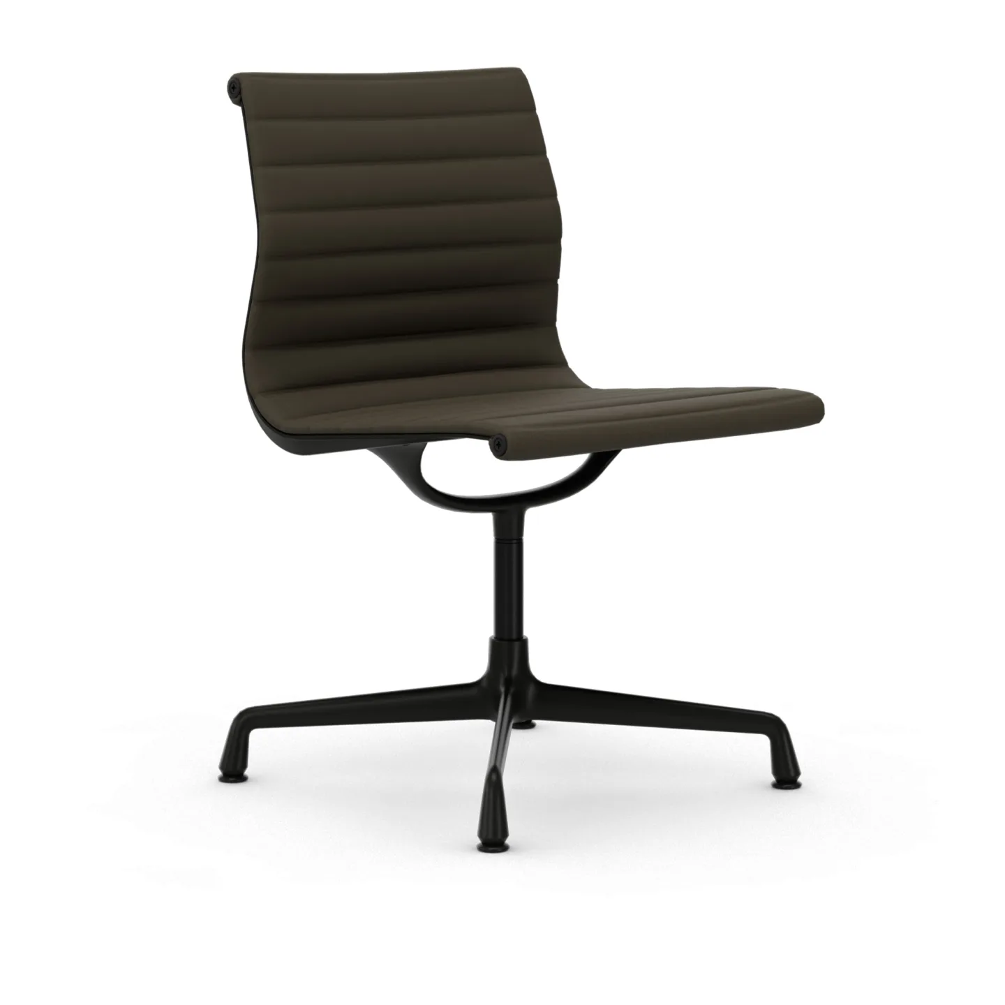 Vitra - EA 101, Svart Bas, Läder: Kat. L40 - Leather Premium Khaki 58 - Kontorsstolar - Charles & Ray Eames - Grön