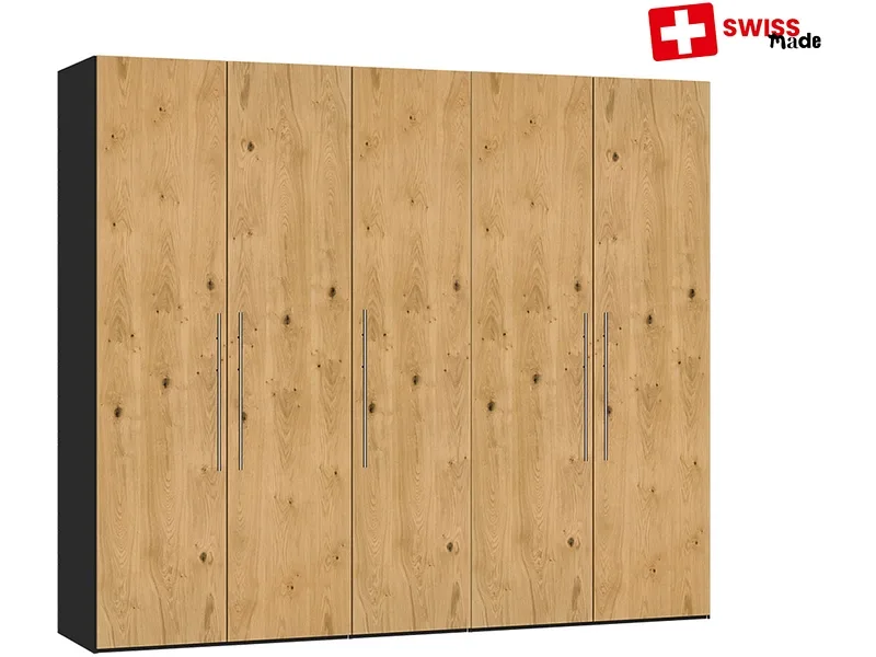 Drehtürenschrank COIRE eiche 5 Türen