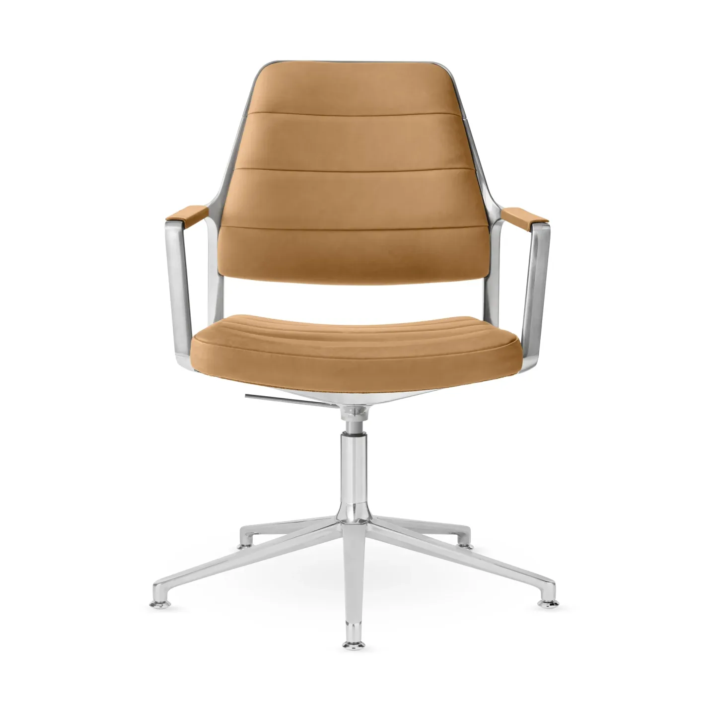 Vipp Vipp455+ Swivel chair kontorsstol Camel leather-polished aluminium