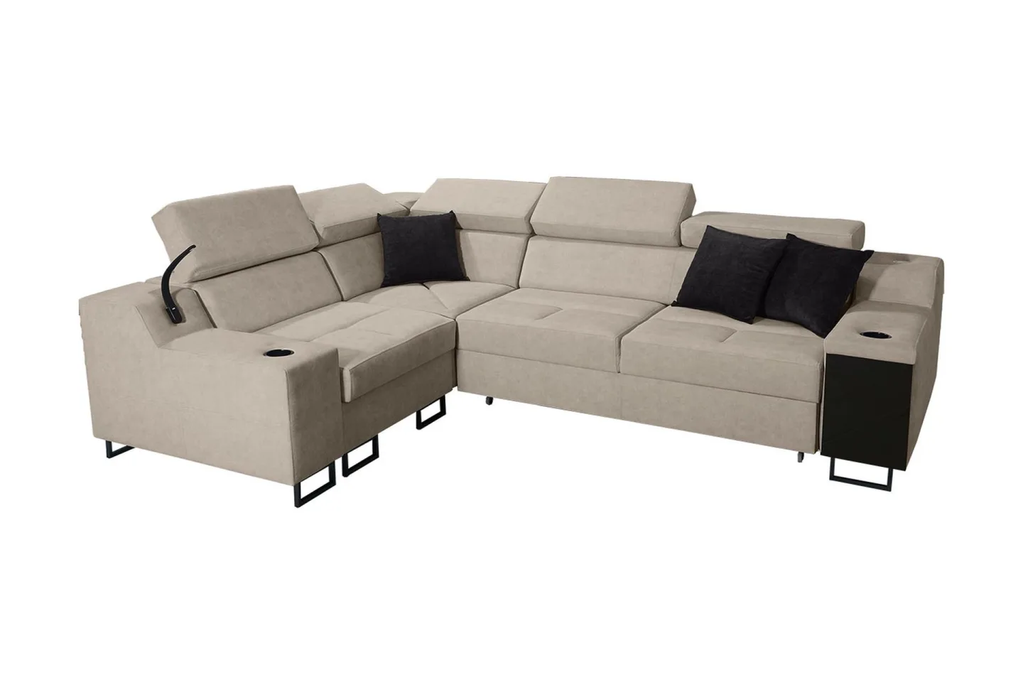 Seginus Hörnbäddsoffa 4-sits 210x127 - Beige