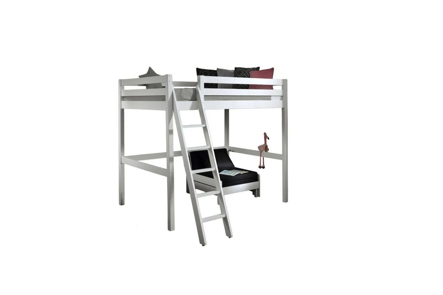 Bäddsoffa Pino Mezzanine Vit, 140 x 200 cm - Vit, 140 x 200 cm