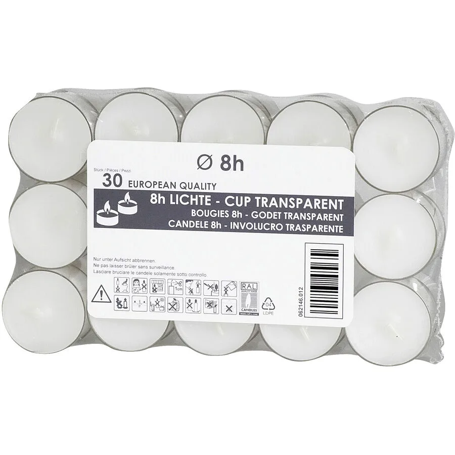 Balthasar Teelichter Basic Weiss Wachs 5 cm