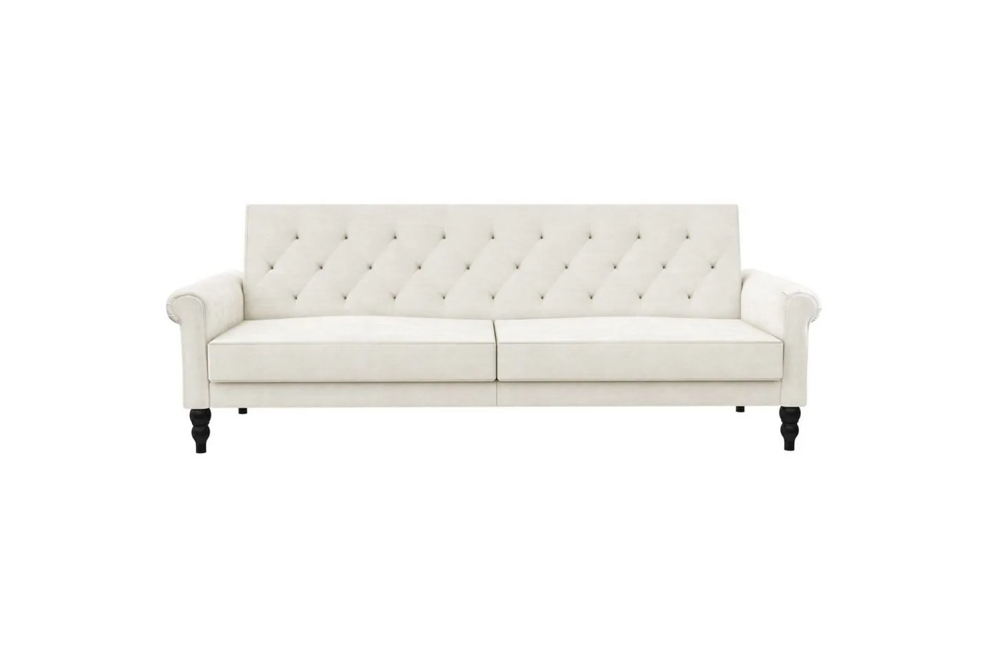 Bäddsoffa utan divan & schäslong Loft24 Tyne Bäddsoffa 3-sits Vit -