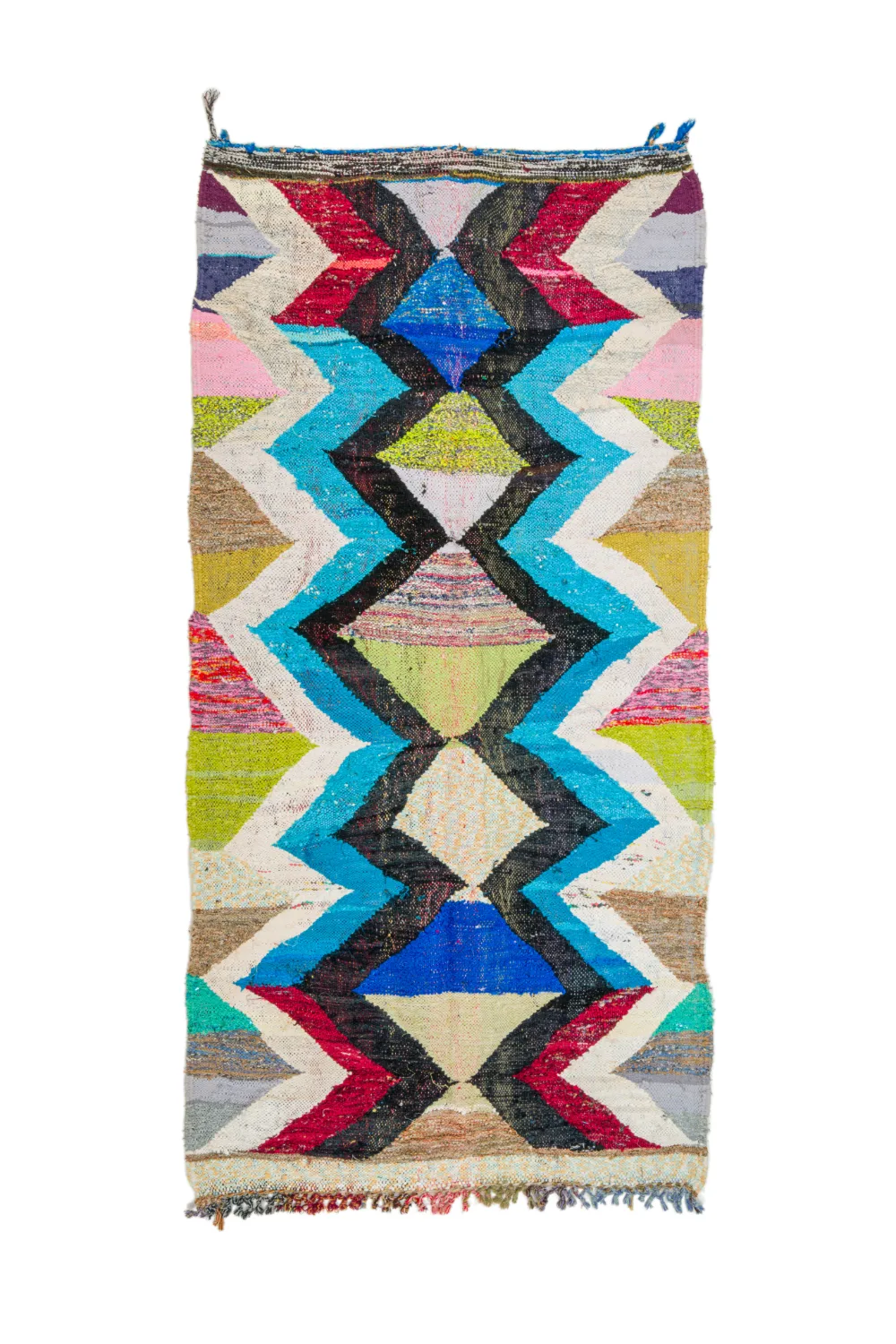 Marokkansk Boucherouite-teppe 125 x 250 cm (Størrelse: 125 x 250 cm)