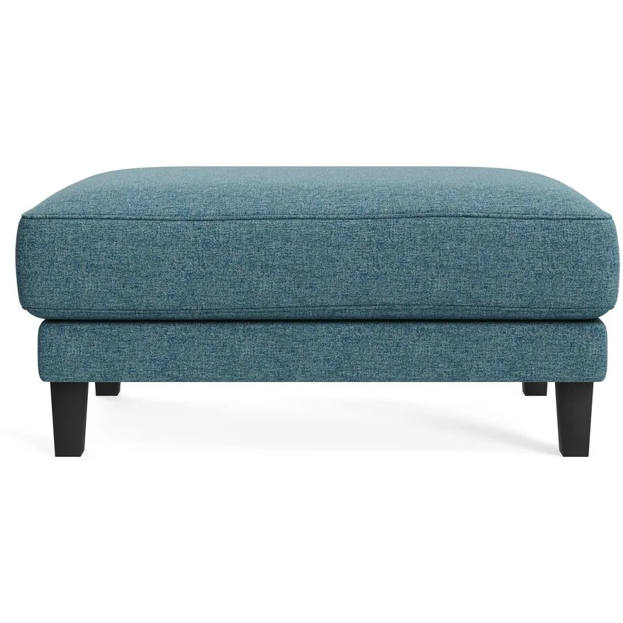 Hocker Avena petrol Stoff/Holzfuss schwarz B 101 H 45 cm - Möbel Konfigurator: Traummöbel individuell zusammenstellen