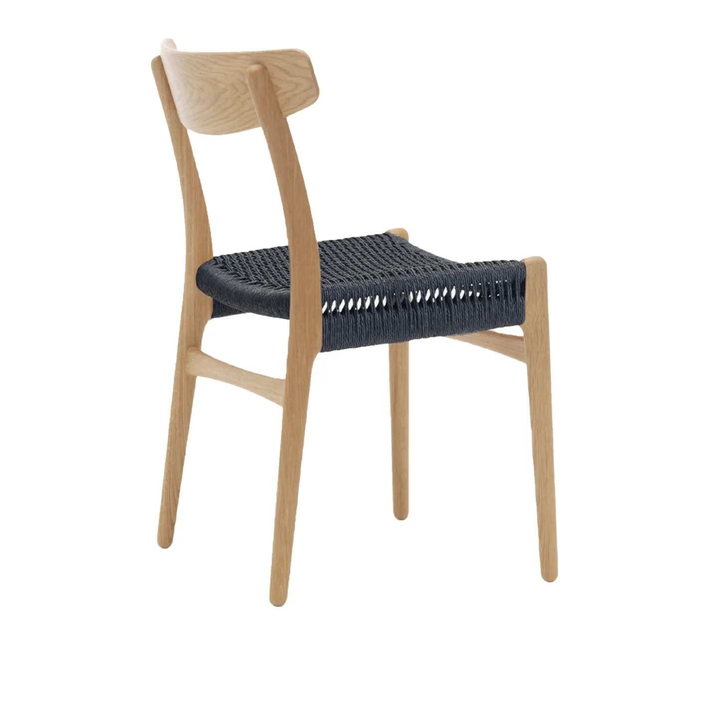 Carl Hansen - CH23, Klarlackad Ek, Svartflätat papperssnöre - Matstolar - Hans J. Wegner - Träfärgad - Trä